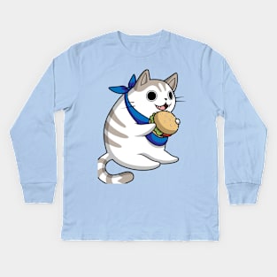 Cat Got Your Burger Kids Long Sleeve T-Shirt